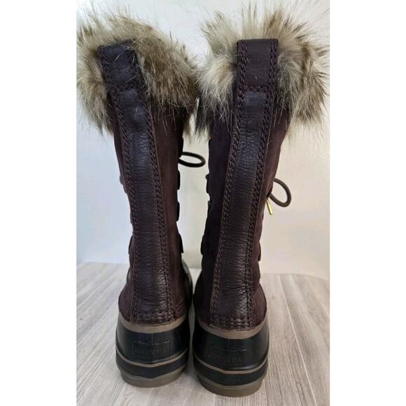 Sorel Joan Of Arctic Brown Suede Boot Cattail Fur Lined Waterproof Size 6.5 NWOT - Picture 7 of 10